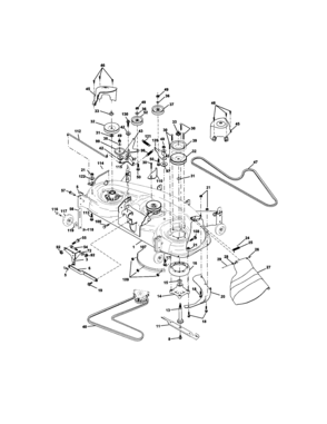 Mower Deck Diagram and Parts List for 917272230  Craftsman Lawn Tractor