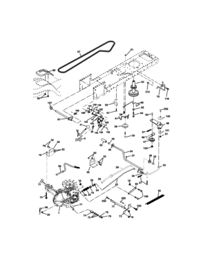 Ground Drive Diagram and Parts List for 9172720601  Craftsman Lawn Tractor