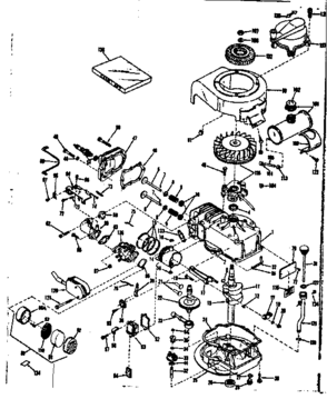 Basic Engine Diagram and Parts List for 143134042  Craftsman Engine