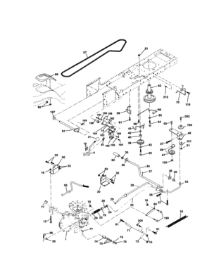 Ground Drive Diagram and Parts List for 917253780  Craftsman Lawn Tractor