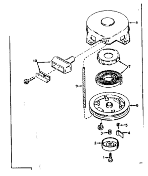 Rewind Starter No. 590420 Diagram and Parts List for 143174072  Craftsman Engine
