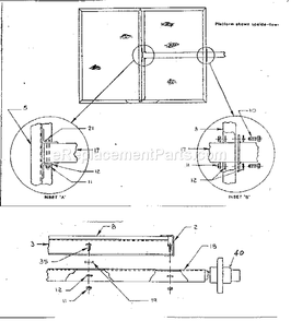Beam And Axle Assembly Diagram and Parts List for 75894  Craftsman Lawn Tractor