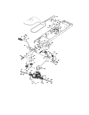 Ground Drive Diagram and Parts List for 917286260  Craftsman Lawn Tractor