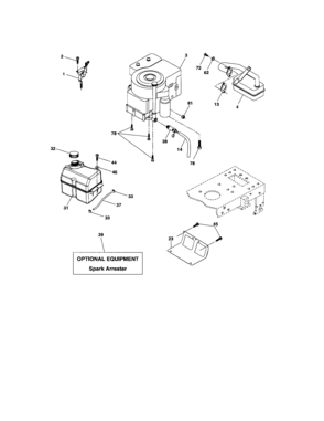 Engine Diagram and Parts List for 917276814  Craftsman Lawn Tractor