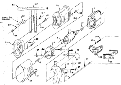 Generator Diagram and Parts List for 58031380  Craftsman Generator