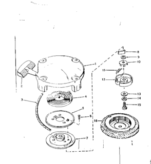 Rewind Starter No. 28319a Diagram and Parts List for 143546012  Craftsman Engine