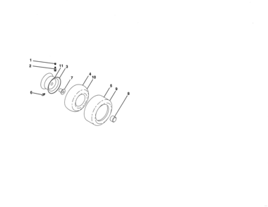 Wheels & Tires Diagram and Parts List for 917990391  Craftsman Lawn Tractor