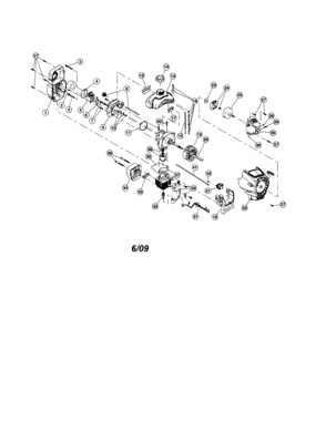 Fuel Tank/cylinder/muffler Diagram and Parts List for 316791860(2009)  Craftsman Trimmer