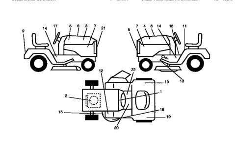 Decals Diagram and Parts List for 917256491  Craftsman Lawn Tractor