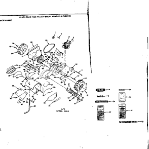 Part Location Diagram of 677H774 Craftsman Tiller tine, left
