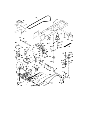 Ground Drive Diagram and Parts List for 917274811  Craftsman Lawn Tractor