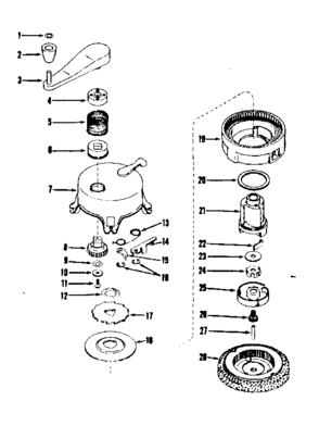 Ratchet Self Starter Diagram and Parts List for 14340251  Craftsman Engine