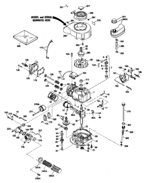 Replacement Parts Diagram and Parts List for 143404162  Craftsman Engine