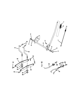 Lift Assembly Diagram and Parts List for 917271640  Craftsman Lawn Tractor