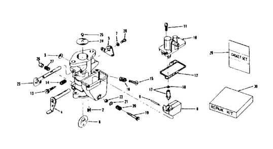 Part Location Diagram of 30172 Craftsman Throttle lever