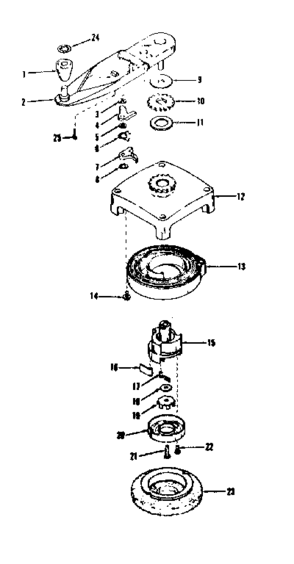 No-pull Starter No. 590.355 Diagram and Parts List for 143122052  Craftsman Engine