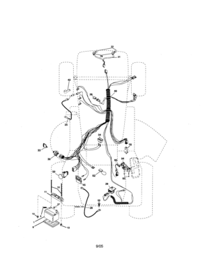 Electrical Diagram and Parts List for 917275902  Craftsman Lawn Tractor