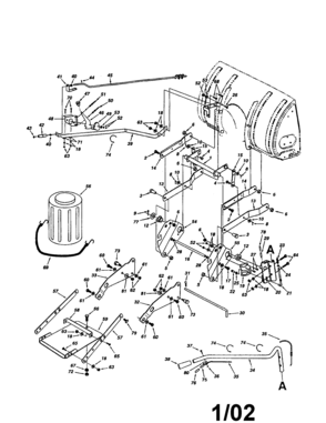 40" Snow Thrower Diagram and Parts List for 48624839  Craftsman Snow Blower