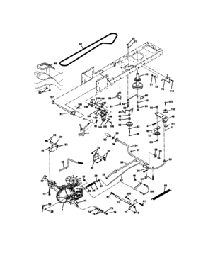 Ground Drive Diagram and Parts List for 917271740  Craftsman Lawn Tractor