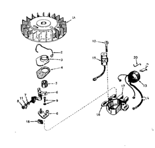 Magneto No. 610690a Diagram and Parts List for 143174082  Craftsman Engine