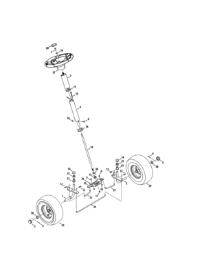 Steering Diagram and Parts List for 247290004  Craftsman Engine