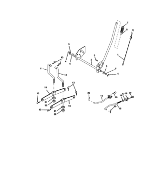 Lift Assembly Diagram and Parts List for 917272672  Craftsman Lawn Tractor