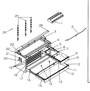 Part Location Diagram of 18197A4-DCG Craftsman Drawer