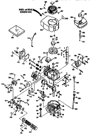 Replacement Parts Diagram and Parts List for 143943838  Craftsman Engine