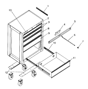 Part Location Diagram of M16303 Craftsman Label