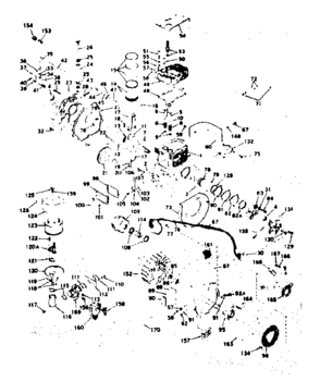 Basic Engine Diagram and Parts List for 143582052  Craftsman Engine