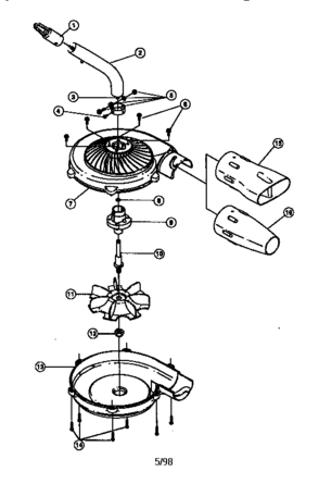 Replacement Parts Diagram and Parts List for 316790420  Craftsman Trimmer