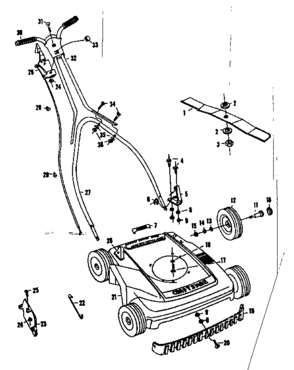 Replacement Parts Diagram and Parts List for 13191130  Craftsman Lawn Mower