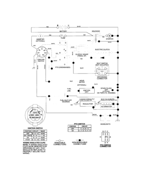 Schematic-tractor Diagram and Parts List for 917276070  Craftsman Lawn Tractor