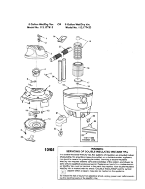 Part Location Diagram of 813213 Craftsman Shop vacuum on/off switch