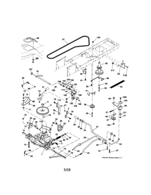 Ground Drive Diagram and Parts List for 917287031  Craftsman Lawn Tractor