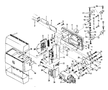 Part Location Diagram of 34D13 Craftsman Cover lower
