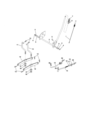 Lift Assembly Diagram and Parts List for 917276400  Craftsman Lawn Tractor