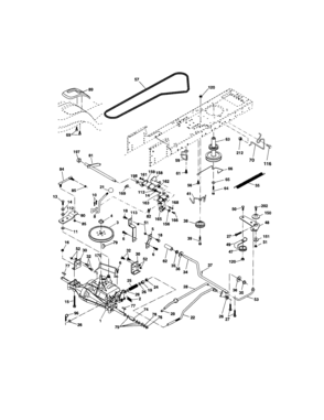 Ground Drive Diagram and Parts List for 917273397  Craftsman Lawn Tractor