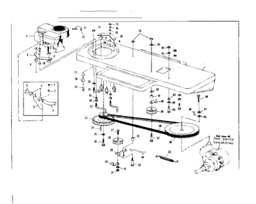Part Location Diagram of 44015 Briggs and Stratton ENGINE MOUNT U (SEE