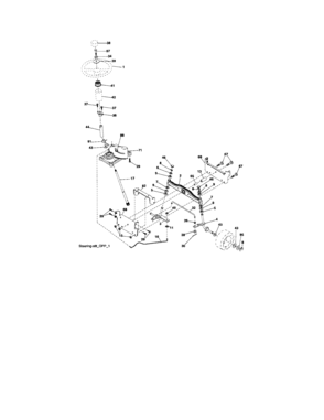 Steering Diagram and Parts List for 917253280  Craftsman Lawn Tractor