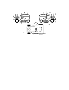 Decals Diagram and Parts List for 917271111  Craftsman Lawn Tractor