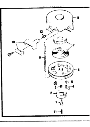 Starter, Rewind 590420a Diagram and Parts List for 143751032  Craftsman Engine