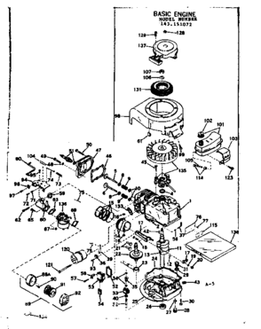 Part Location Diagram of 631003A Craftsman Carburetor