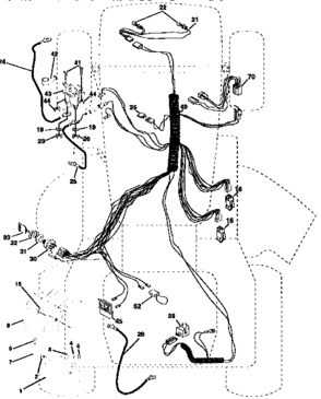 Electrical Diagram and Parts List for 917258471  Craftsman Lawn Tractor