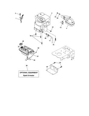 Engine Diagram and Parts List for 917274640  Craftsman Lawn Tractor