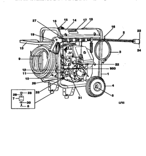 Replacement Parts Diagram and Parts List for 919763500  Craftsman Pressure Washer