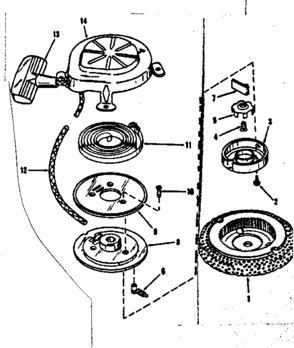 Starter No. 29224 Diagram and Parts List for 14316351  Craftsman Engine