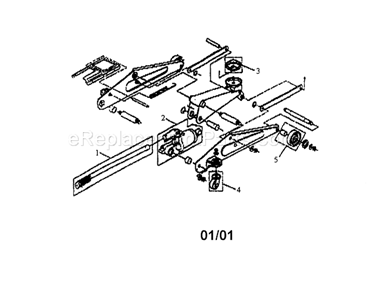 Jack Diagram and Parts List for 21450143  Craftsman Jack