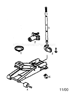 Jack Diagram and Parts List for 21450145  Craftsman Jack