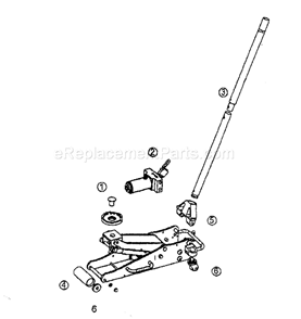 Jack Assy Diagram and Parts List for 21450239  Craftsman Jack